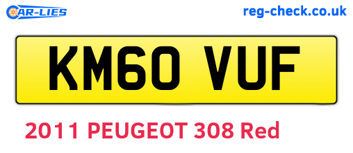 KM60VUF are the vehicle registration plates.