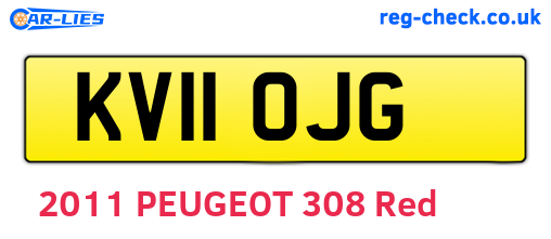 KV11OJG are the vehicle registration plates.