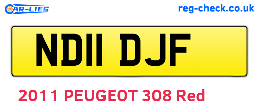 ND11DJF are the vehicle registration plates.