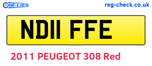 ND11FFE are the vehicle registration plates.