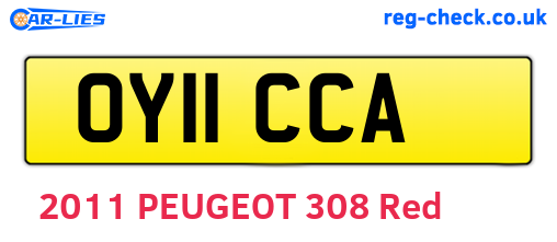OY11CCA are the vehicle registration plates.