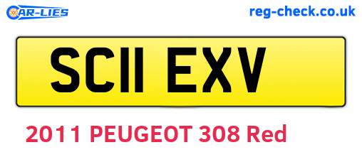 SC11EXV are the vehicle registration plates.