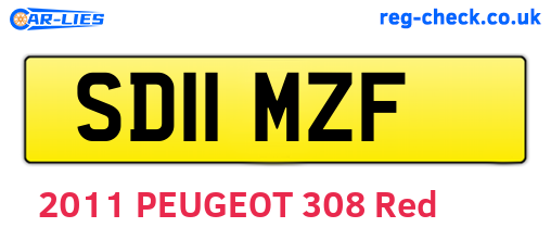 SD11MZF are the vehicle registration plates.