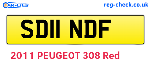 SD11NDF are the vehicle registration plates.