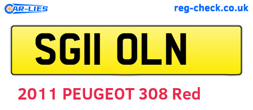 SG11OLN are the vehicle registration plates.