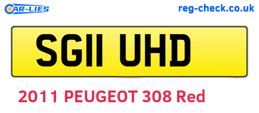 SG11UHD are the vehicle registration plates.