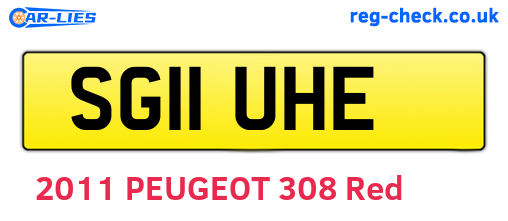 SG11UHE are the vehicle registration plates.