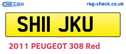 SH11JKU are the vehicle registration plates.