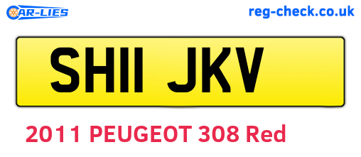 SH11JKV are the vehicle registration plates.
