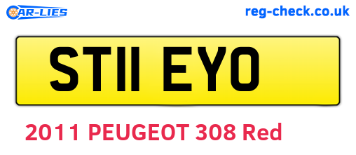 ST11EYO are the vehicle registration plates.