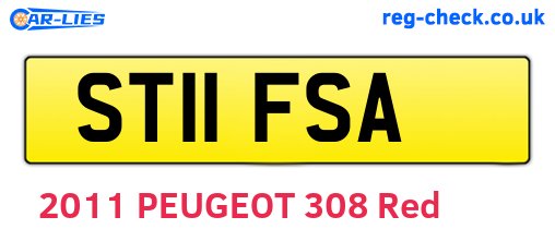 ST11FSA are the vehicle registration plates.