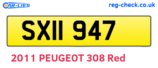 SXI1947 are the vehicle registration plates.