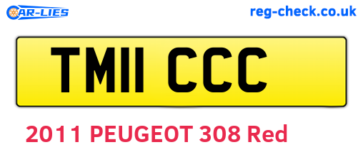 TM11CCC are the vehicle registration plates.