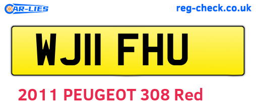 WJ11FHU are the vehicle registration plates.