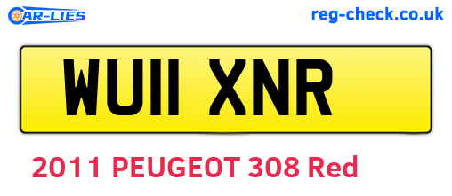 WU11XNR are the vehicle registration plates.