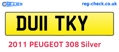 DU11TKY are the vehicle registration plates.