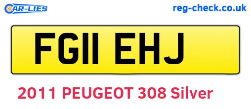 FG11EHJ are the vehicle registration plates.