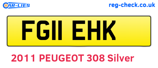 FG11EHK are the vehicle registration plates.