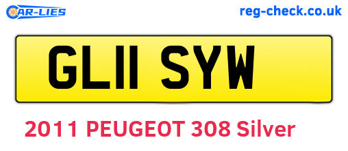 GL11SYW are the vehicle registration plates.