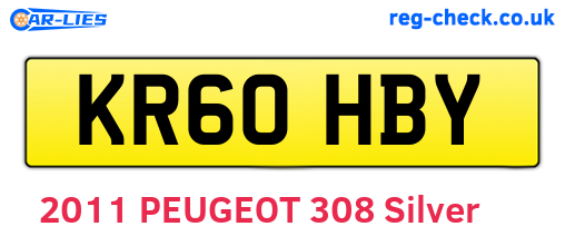 KR60HBY are the vehicle registration plates.
