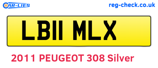 LB11MLX are the vehicle registration plates.