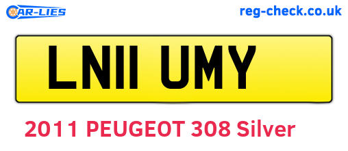 LN11UMY are the vehicle registration plates.