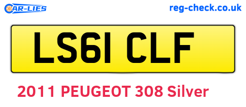 LS61CLF are the vehicle registration plates.
