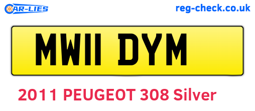 MW11DYM are the vehicle registration plates.