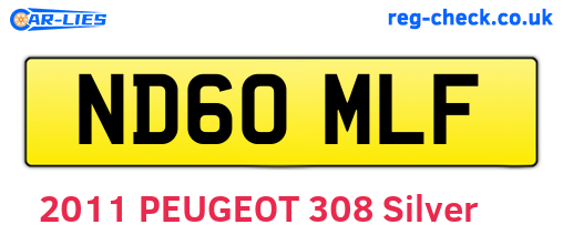 ND60MLF are the vehicle registration plates.