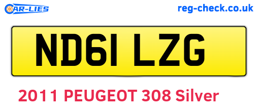 ND61LZG are the vehicle registration plates.