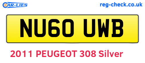 NU60UWB are the vehicle registration plates.