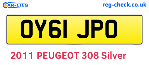 OY61JPO are the vehicle registration plates.