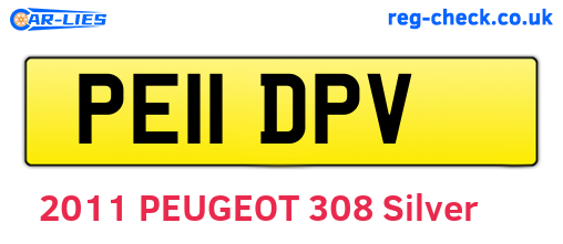 PE11DPV are the vehicle registration plates.