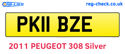 PK11BZE are the vehicle registration plates.