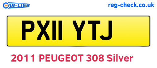 PX11YTJ are the vehicle registration plates.
