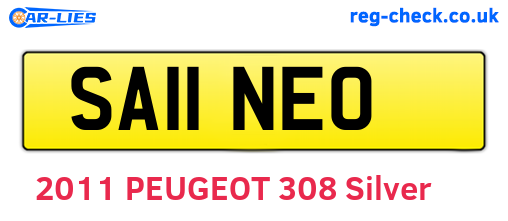 SA11NEO are the vehicle registration plates.