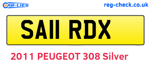 SA11RDX are the vehicle registration plates.