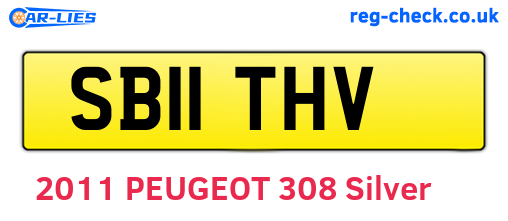 SB11THV are the vehicle registration plates.