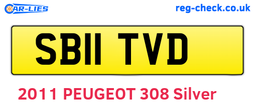 SB11TVD are the vehicle registration plates.