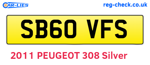 SB60VFS are the vehicle registration plates.