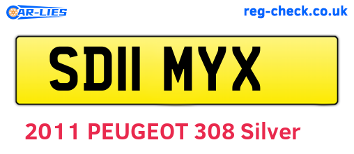 SD11MYX are the vehicle registration plates.