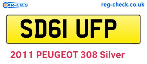 SD61UFP are the vehicle registration plates.