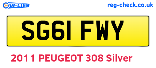 SG61FWY are the vehicle registration plates.
