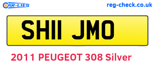 SH11JMO are the vehicle registration plates.