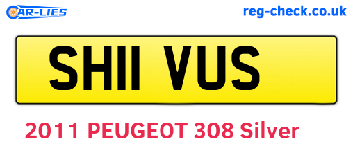 SH11VUS are the vehicle registration plates.