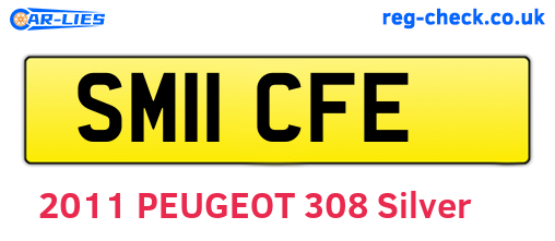 SM11CFE are the vehicle registration plates.