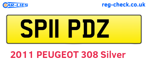 SP11PDZ are the vehicle registration plates.