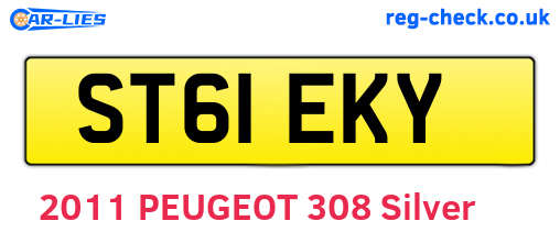 ST61EKY are the vehicle registration plates.