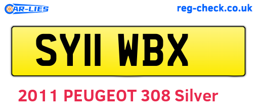 SY11WBX are the vehicle registration plates.