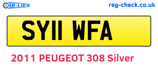 SY11WFA are the vehicle registration plates.